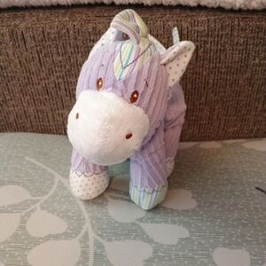 Baby Ganz Calico Cuties Pony Plush 10” Stuffed Animal Purple Horse Rattle Lovey